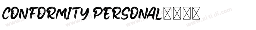 CONFORMITY PERSONAL字体转换